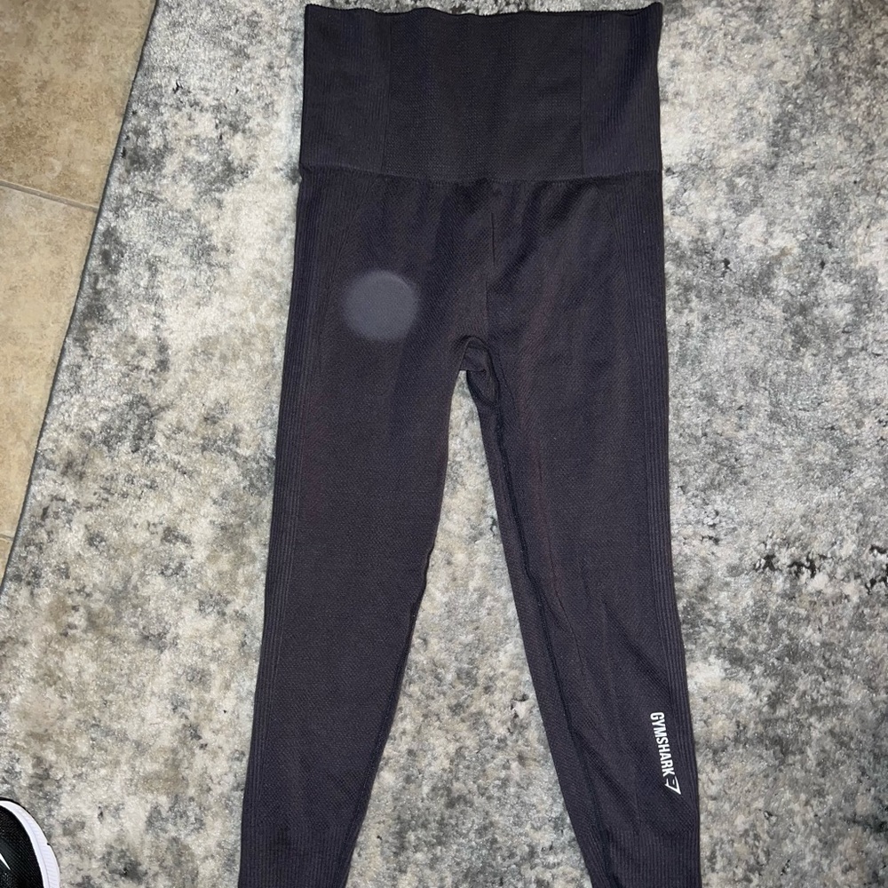 Extra long dark gray gym shark high waisted leggings
